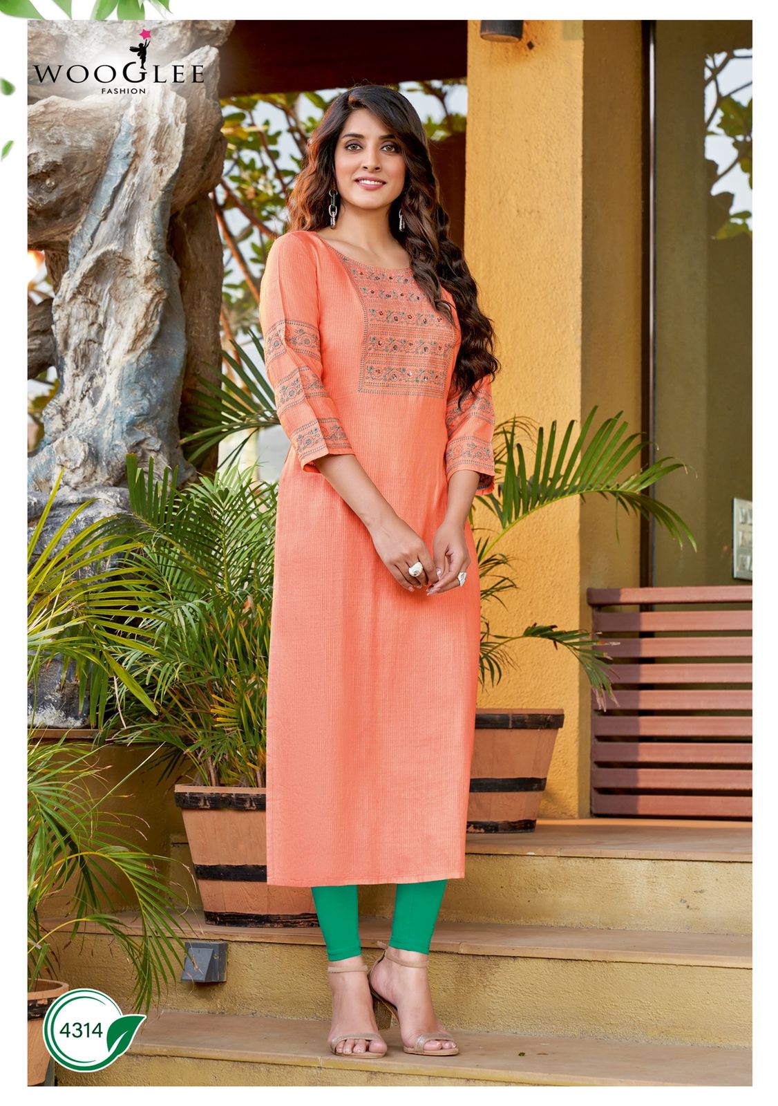 Wooglee Sakshi 3 Rayon Designer Ethnic Wear Latest Kurti Collection